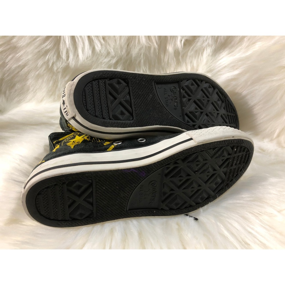 Converse US Size 3 All Star Batman High Top Youth Sneakers Black Yellow Unisex - Picture 5 of 7